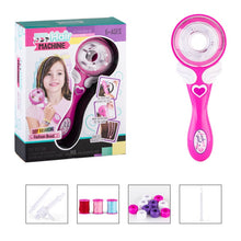 Lade das Bild in den Galerie-Viewer, Girls Electric Automatic Hair Braid DIY Stylish Braiding Hairstyle Tool Twist Braider Machine Weave Roller Pretend Kids Toys
